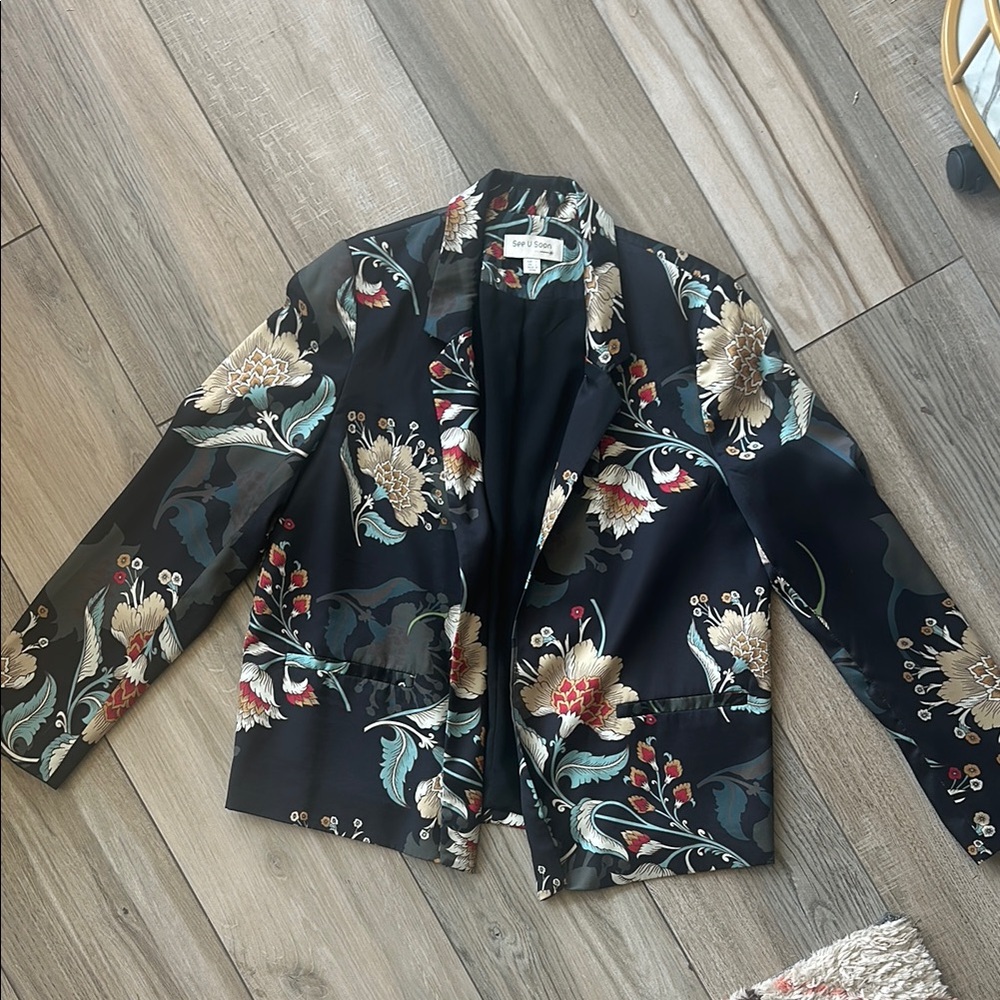 Floral Black Jacket